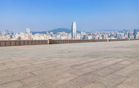 Plaza Brick Ground and Financial District Buildingsの写真素材