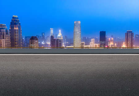 The Way Forward and Financial District Buildingsの写真素材