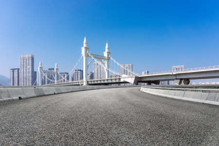 The Way Forward and Financial District Buildingsの写真素材