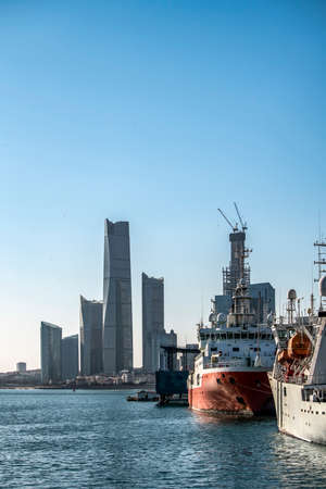 Qingdao city coastline architectural landscape
