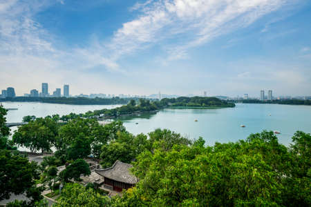 Panorama of Nanjing Xuanwu Lake Parkの写真素材
