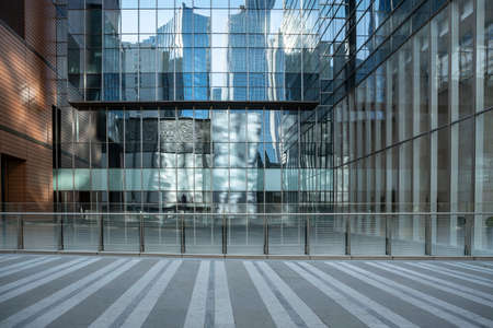 City road ground and modern buildingsのeditorial素材