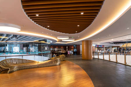 Large shopping mall interior spaceのeditorial素材