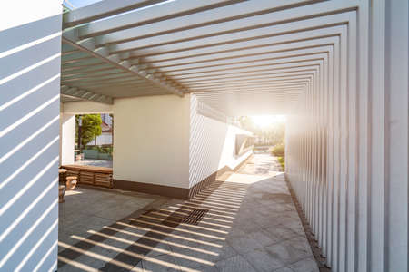 Partial view of modern buildings in outdoor central business districtのeditorial素材