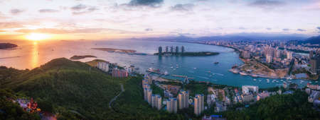 Sanya Island City Landscape Panoramic Aerial Photographyの写真素材