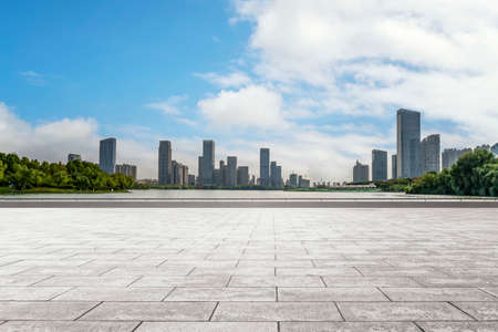 City road and cityscape street sceneの写真素材