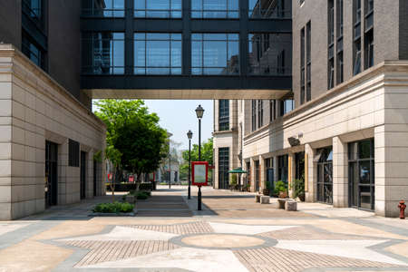 Outdoor Garden House Villa Street Viewの写真素材
