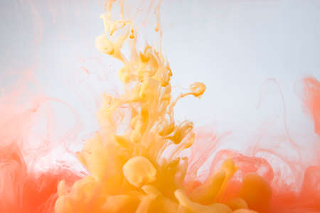Flowing color ink ink background materialの写真素材