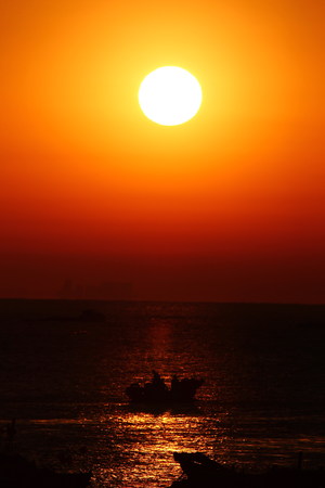 View of beautiful sunsetの写真素材