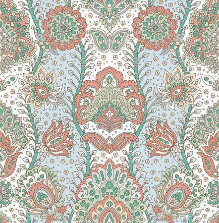 Seamless Pattern: Paisley Style: Borderの写真素材