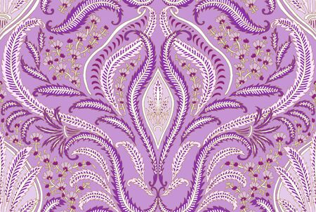 Seamless Pattern: Paisley Style: Borderの写真素材
