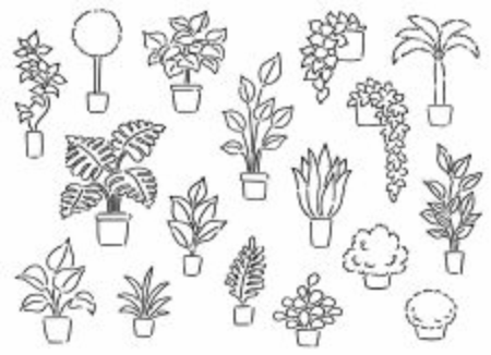 Set of vector cartoon, illustration foliage plantのイラスト素材