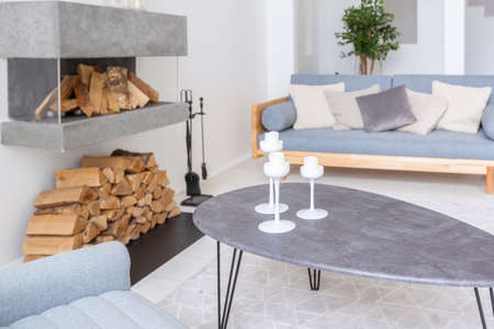 Luxury fashionable modern design studio apartment with a free layout in a minimal style. very bright...