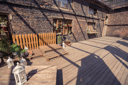 Loft garden design of verandaの写真素材