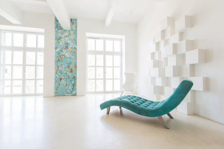 White tech design interior studio room