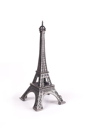 Eiffel Tower isolated on white background. 3d illustration.の写真素材