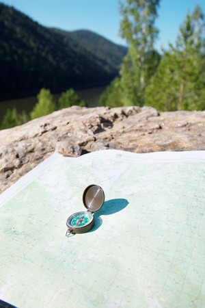  scientific expedition along the river on the rocks