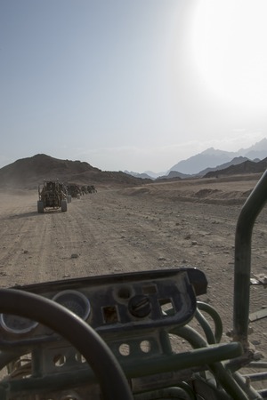 extreme journey through the desert in buggy.の写真素材