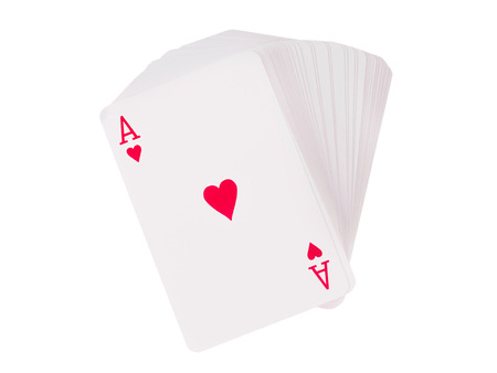 Playing cards isolated on white background. casino concept