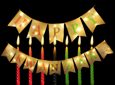 Happy Kwanzaa. African festive concept. Black history.の写真素材