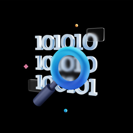 3d magnifying glass icon. Vector illustration. Eps 10.の写真素材