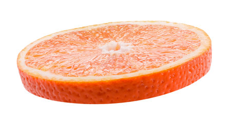 orange slice isolated on a white background.の写真素材