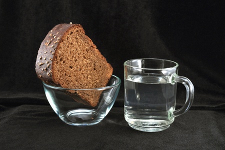Bread and waterの写真素材