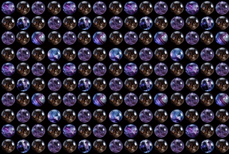 Rauchtopaz, amethyst and fluorite on black backgroundの写真素材