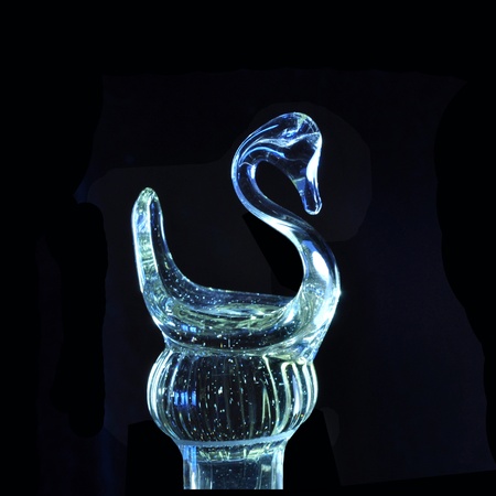 Cover the decanter in the form of a swanの写真素材