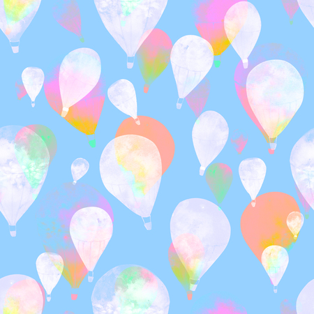 Watercolor balloonの写真素材