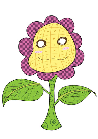 cheerful sunflower happyのイラスト素材