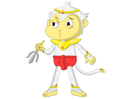 Hanuman character cartoons graphics asia artのイラスト素材