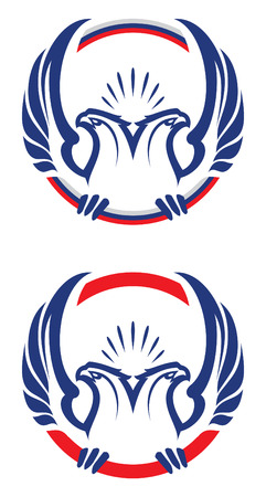 Two headed eagleのイラスト素材