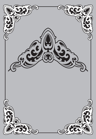 Decorative frame. Vectorized Art Nouveau frame Design.のイラスト素材