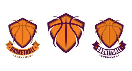 Set of basketball sport icons or emblemsのイラスト素材