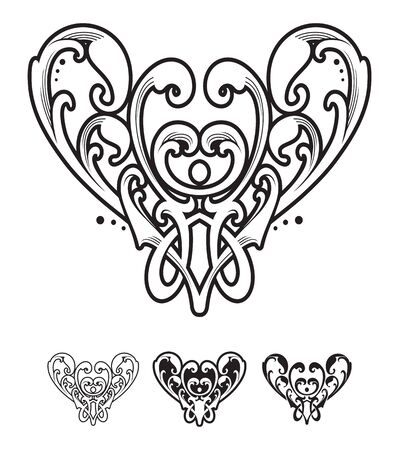 Vintage Design Element Corner Vectorのイラスト素材