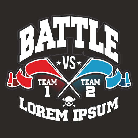 Versus screen design. Battle headline template. Fllat modern design. Vector illustrationのイラスト素材