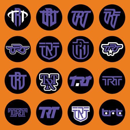TRT Letter Initial  Design Vector Illustrationのイラスト素材