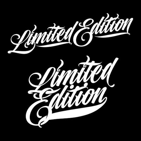 Limited edition lettering inscription for tag and label.のイラスト素材