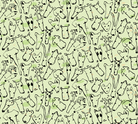 hand draw vector seamless patternのイラスト素材