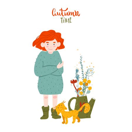 Vector illustration in flat cartoon styleのイラスト素材
