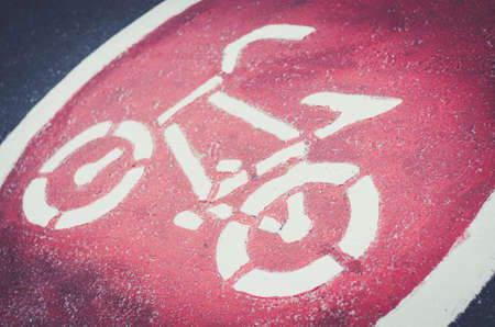 Bike lane symbolの写真素材
