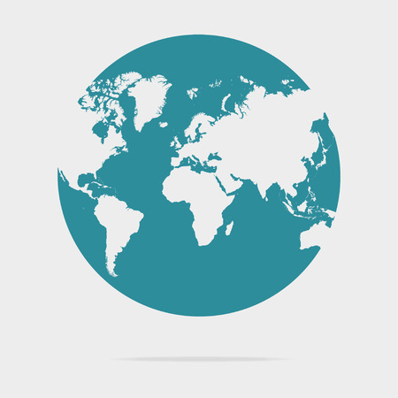 Blue earth on a gray  backgroundのイラスト素材