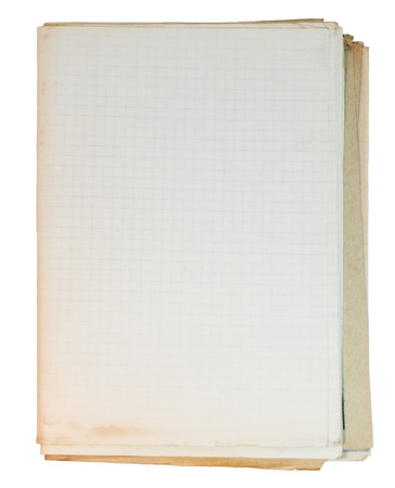 Old piece of paper with worn cornersの写真素材