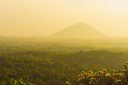 A birds-eye view of the lush rainforests of northern Sri-Lanka.の写真素材
