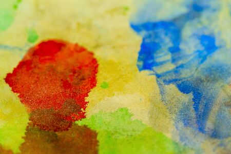 Abstract watercolor background of stains of colored paint.の写真素材