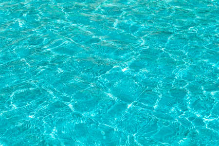 Fresh blue water conservation. Blue water with bubles Background.の写真素材