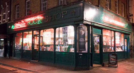 SOHO Book shop at red light district LONDON, ENGLAND - FEBRUARY 22, 2016のeditorial素材