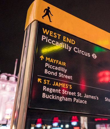 Piccadilly Circus sign LONDON, ENGLAND - FEBRUARY 22, 2016のeditorial素材