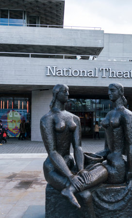 National Theatre at Southbank London LONDON, ENGLAND - FEBRUARY 22, 2016のeditorial素材